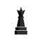 Chess play figure for app game or web UI design. Vector black icon