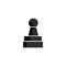Chess play figure for app game or web UI design. Vector black icon.