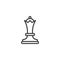 Chess queen line icon