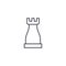 Chess rook, strategy thin line icon. Linear vector symbol