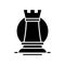 Chess sport black icon, concept illustration, vector flat symbol, glyph sign.