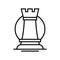 Chess sport line icon, concept sign, outline vector illustration, linear symbol.