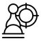 Chess target icon outline vector. Online game