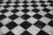 Chess tile marble stone floor perspective