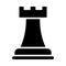 Chess Tower Glyph icon isolated Graphic . Style in EPS 10 simple glyph element business & office concept. editable vector.