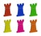 Chess tower icon illustrated in vector on white background
