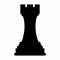 Chess tower piece silhouette