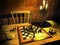 Chess under candles light