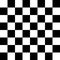 Chessboard or checker board seamless pattern in black and white. Checkered board for chess or checkers game. Strategy