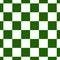 Chessboard or checker board seamless pattern in green and white. Checkered board for chess or checkers game. Strategy