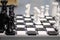 Chessboard with figures of large size