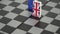 Chessboard with flags of countries