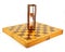 Chessboard and hourglass
