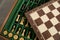 Chessboard set with chess made with wood