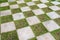 Chessboard stone with grass floor