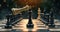 Chessboard strategy in 3D, fierce game for the ultimate win