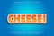 Chesse editable text effect 3D emboss modern style