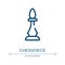 Chesspiece icon. Linear vector illustration from sport equipment collection. Outline chesspiece icon vector. Thin line symbol for