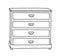Chest of drawers doodle, hand drawn vector illustration of drawers table furniture