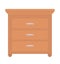 Chest of Drawers Isolated Furniture Vector Icon