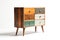 Chest Of Drawers Scandinavian Style On White Background. Generative AI