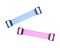 Chest expander with blue and pink handle