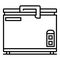 Chest freezer icon, outline style