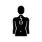 Chest pain black glyph icon