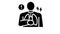 chest pain symptom mesothelioma glyph icon animation