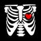 Chest rib vector skeleton heart bone illustration ray xray film