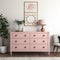 Chest of six lacquered drawers, bedroom decor with frame and accessories