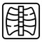 Chest xray image icon outline vector. Bone equipment