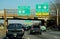 Chester, Pennsylvania, U.S.A - February 9, 2020 - Highway signs on Interstate 95, Route 322 and Route 291 for Commodore Barry