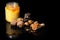 Chestnut, chocolate  and honey truffles, ingredients