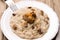 Chestnut risotto with blue cheese