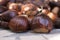 Chestnuts brown in autumn
