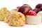 Chestnuts and panellets, typical pastries of Catalonia, Spain, e