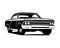 Chevrolet muscle car. silhouette vector design.