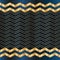 Chevron line Christmas blue golden card seamless pattern