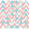 Chevron zig zag pink blue green seamless background pattern. Vector geometric polka dot stripes.