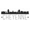 Cheyenne Wyoming. City Skyline. Silhouette City. Design Vector. Famous Monuments.