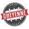 Cheyenne Wyoming Round Travel Stamp Icon Skyline City Design Seal Badge Illustration.