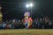 Chhau dance or Chhou dance. Masked male dancer as Lord Hanuman ji.