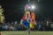 Chhau dance or Chhou dance. Masked male dancer as Lord Hanuman ji.