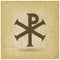 Chi Rho Christian symbol vintage background