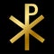 Chi rho symbol isolated christianity religion sign