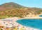 Chia Beach in Blue Waters of Mediterranean Sea in Province of Cagliari of South Sardinia in Italy