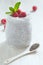 Chia pudding with raspberry