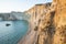 Chiaia di Luna beach at the sunset. Ponza island, Italy