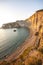 Chiaia di Luna beach at the sunset. Ponza island, Italy